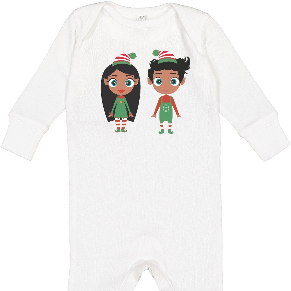 Kritter Christmas Elf Pair Baby Jumpsuit